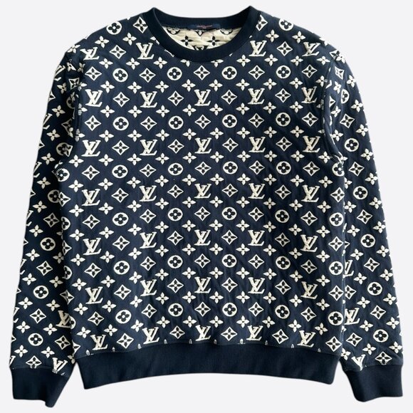 Louis Vuitton Navy & White Monogram Sweater